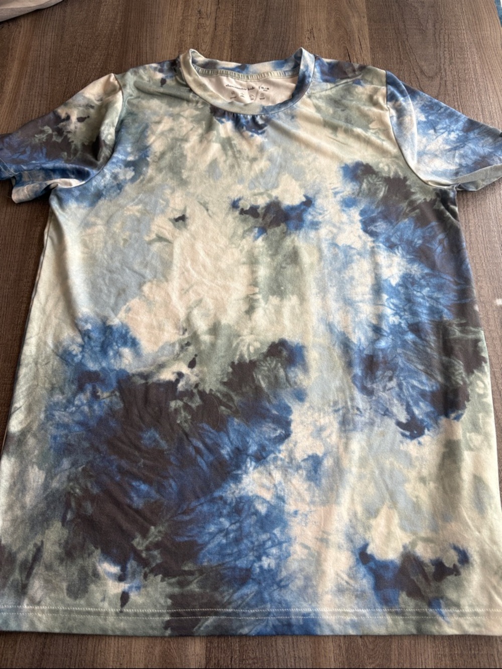 abercrombie kids Tie-Dye Short Sleeve Tee - Blue, Green, Black